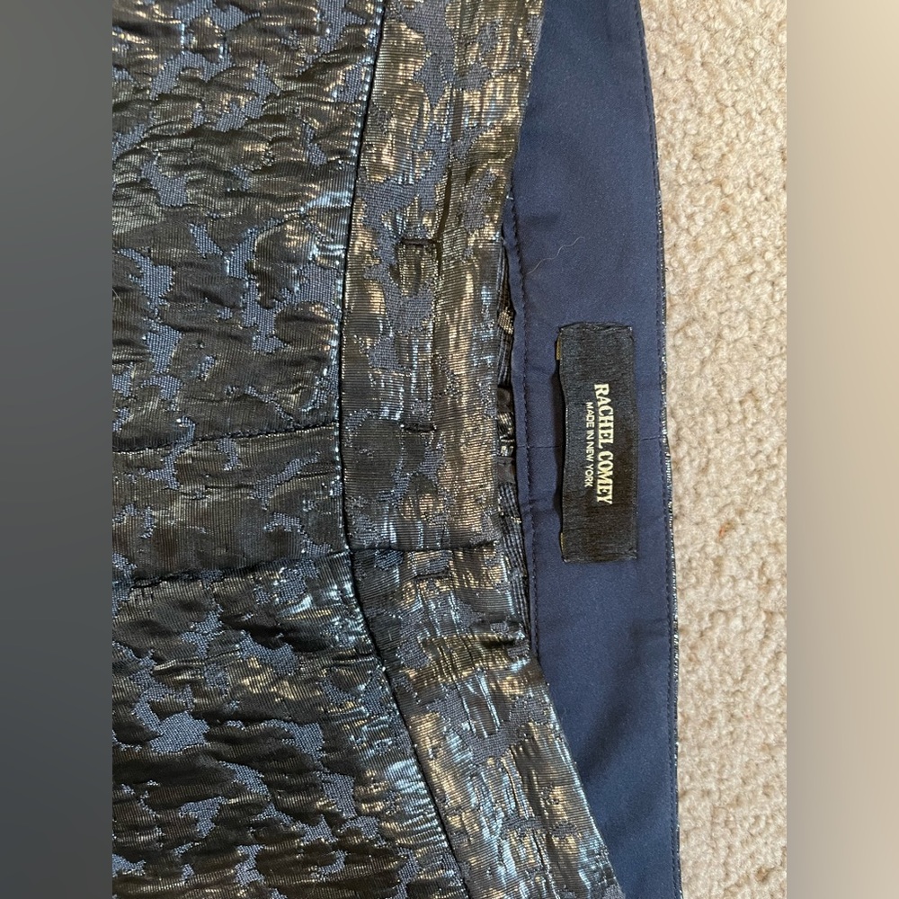 Rachel Comey Black silver metallic jacquard pants